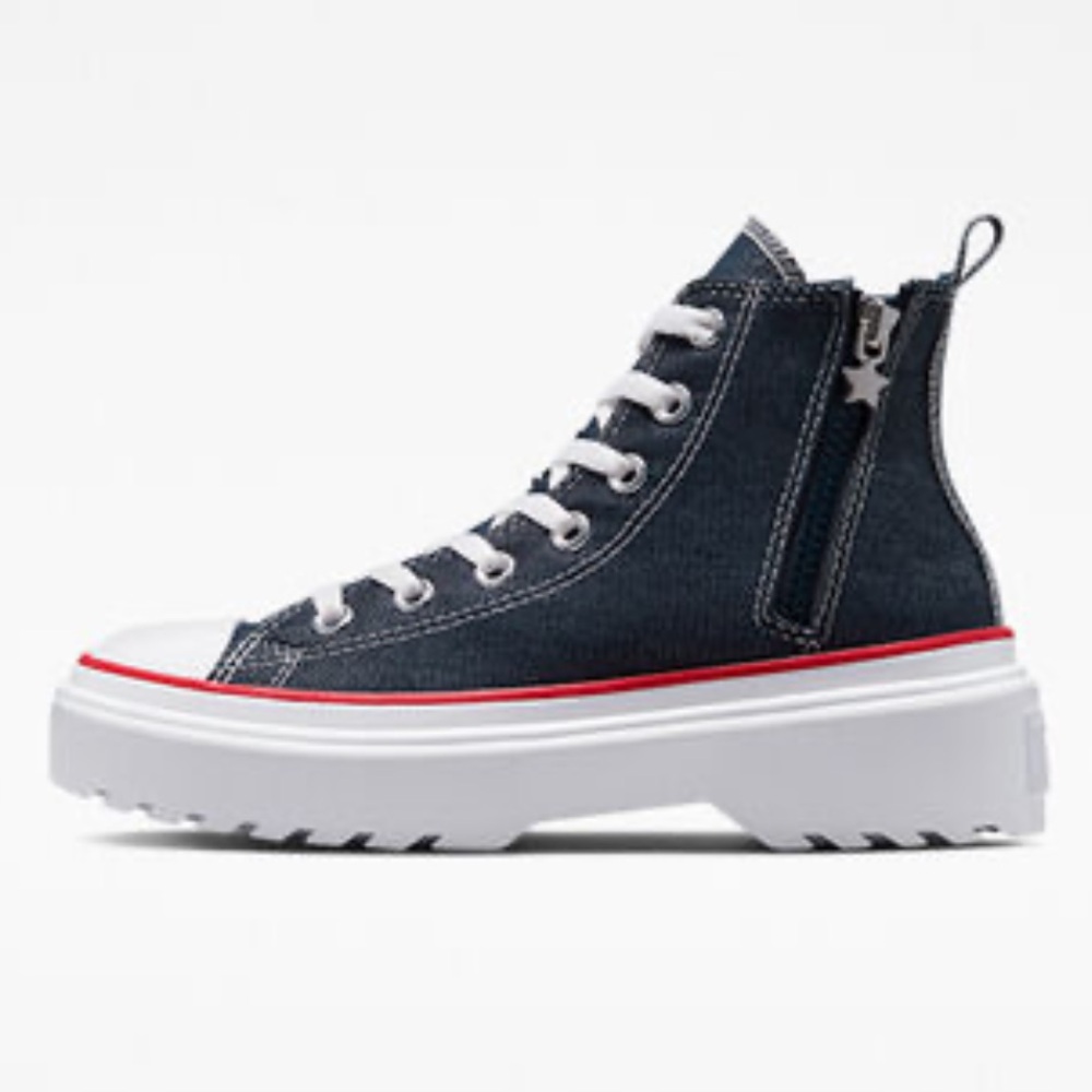 Converse Chuck Taylor All Star Lugged Lift Platform Retro Denim Sneakers - Picture 3 of 16